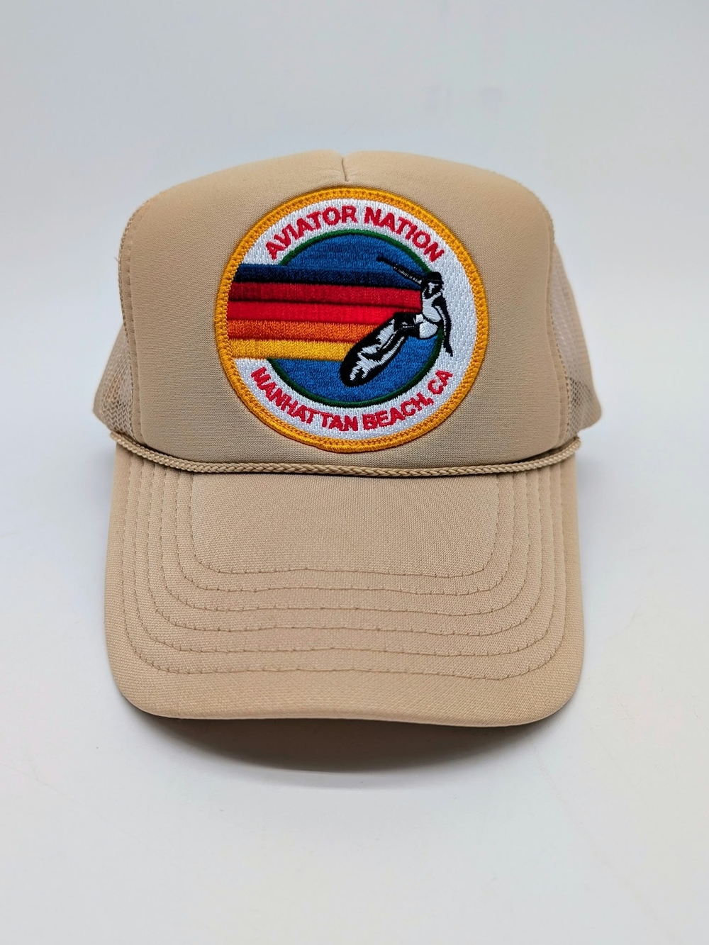Aviator Nation Tan Trucker Hat Manhattan Beach CA